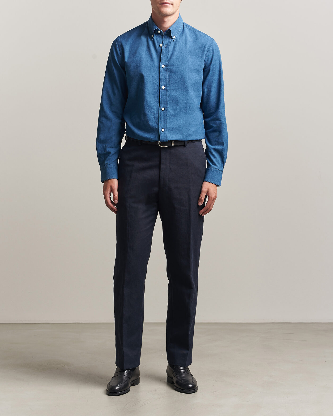 Uomini | Camicie | Tiger of Sweden | Bjorn Denim Shirt Blue