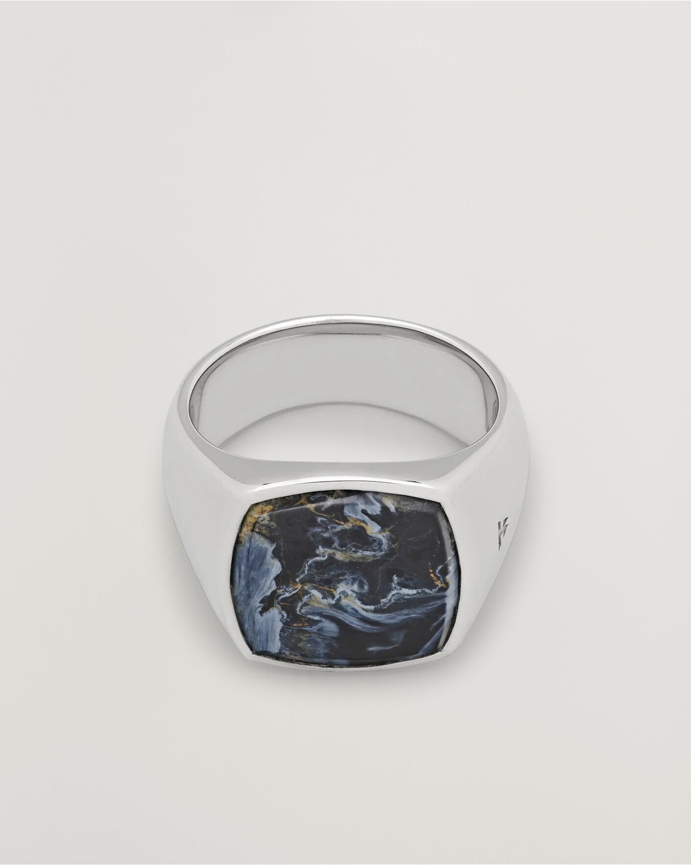 Uomini | Gioielli | Tom Wood | Cushion Pietersite Ring Silver