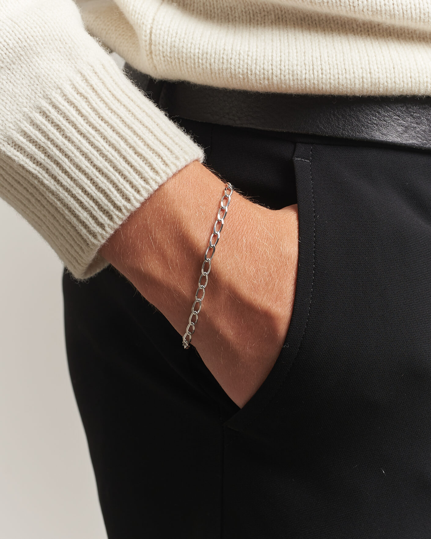 Uomini | Gioielli | Tom Wood | Arlo Medium Bracelet Silver