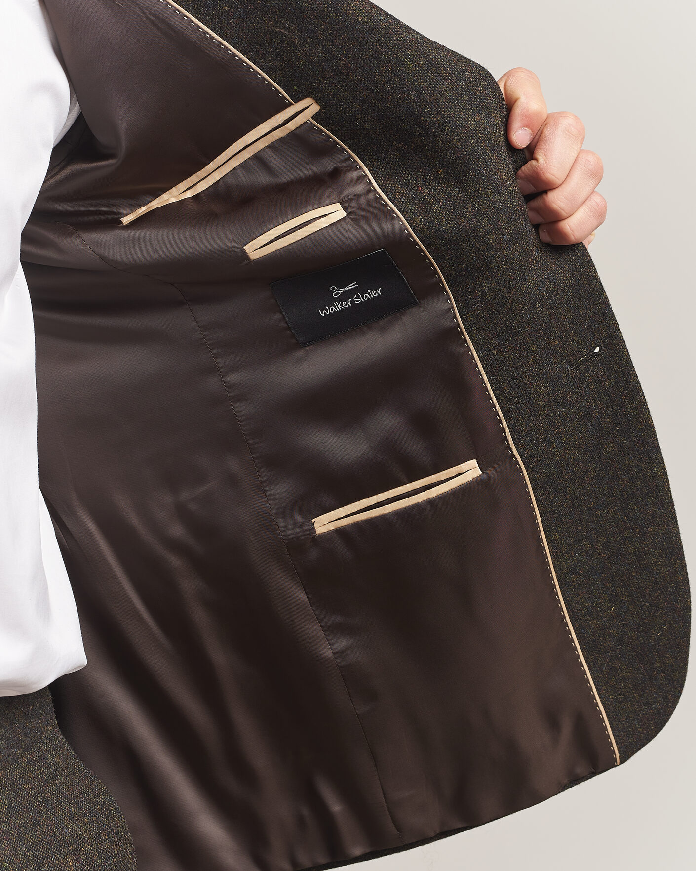 Uomini | Blazers | Walker Slater | Edward Shetland Wool Donegal Blazer Brown