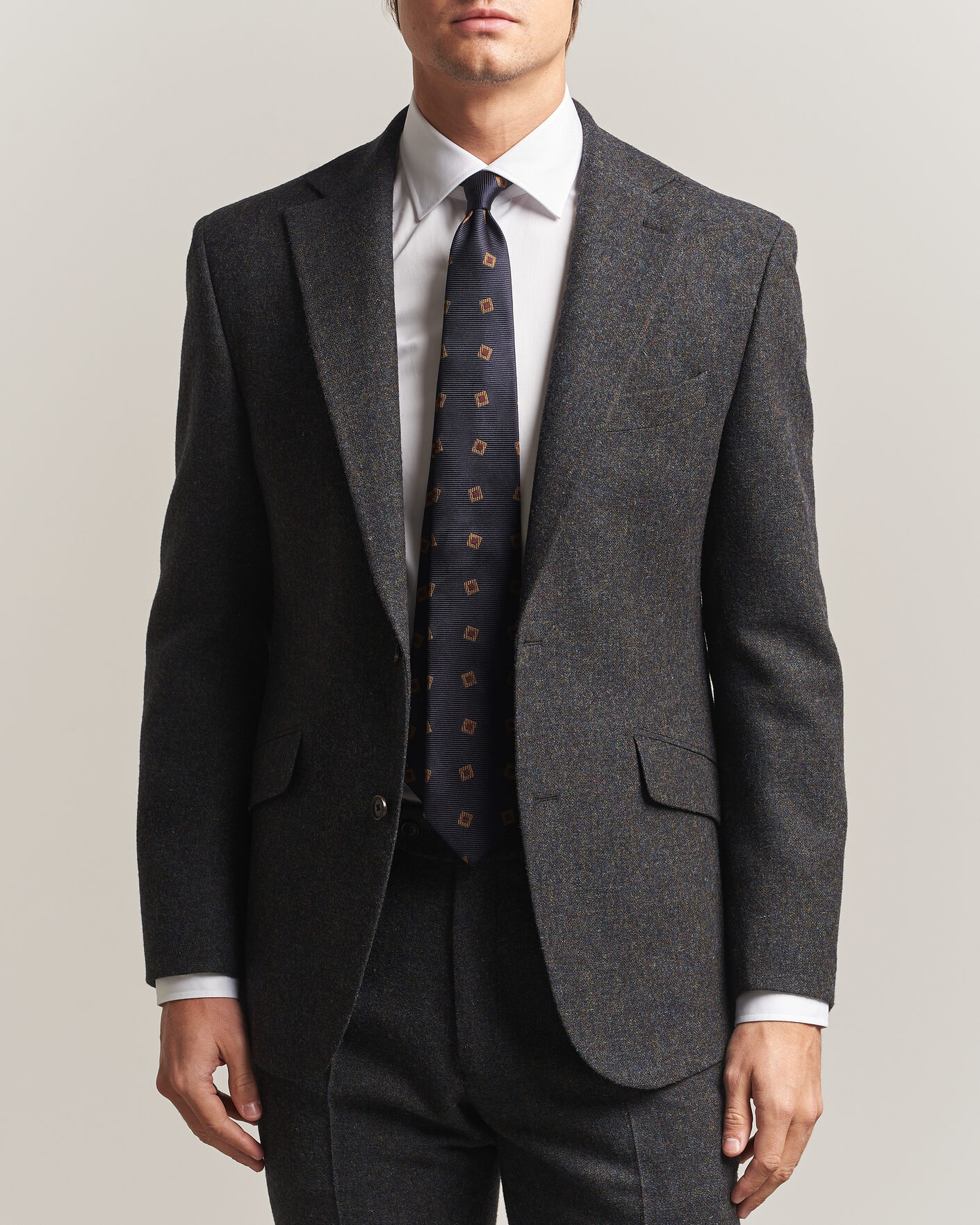Uomini | Blazers | Walker Slater | Edward Shetland Wool Donegal Blazer Navy