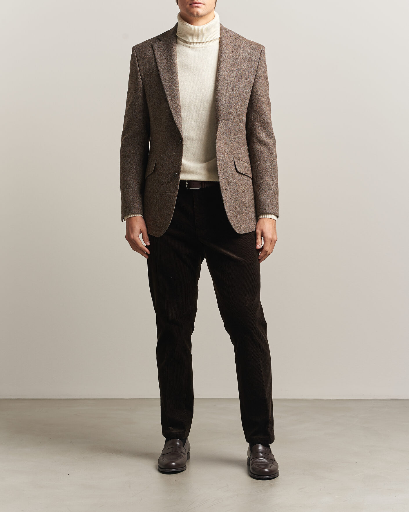 Uomini | Blazers | Walker Slater | Edward Shetland Wool Donegal Blazer Tobacco