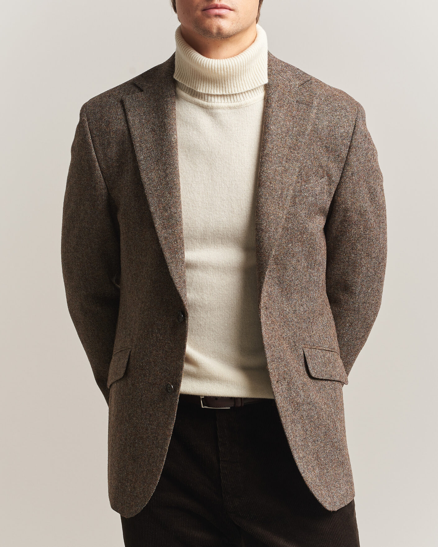 Uomini | Blazers | Walker Slater | Edward Shetland Wool Donegal Blazer Tobacco