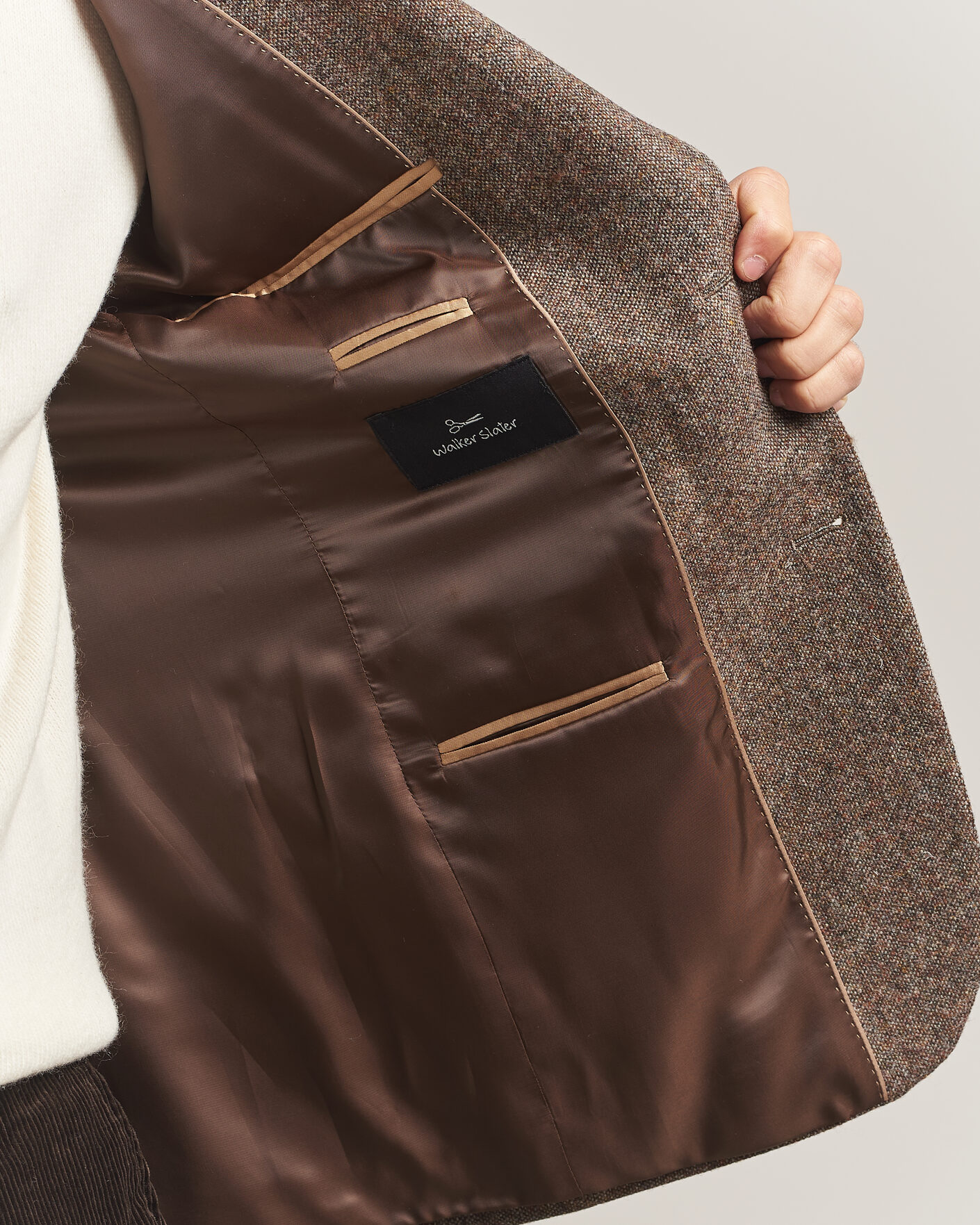 Uomini | Blazers | Walker Slater | Edward Shetland Wool Donegal Blazer Tobacco