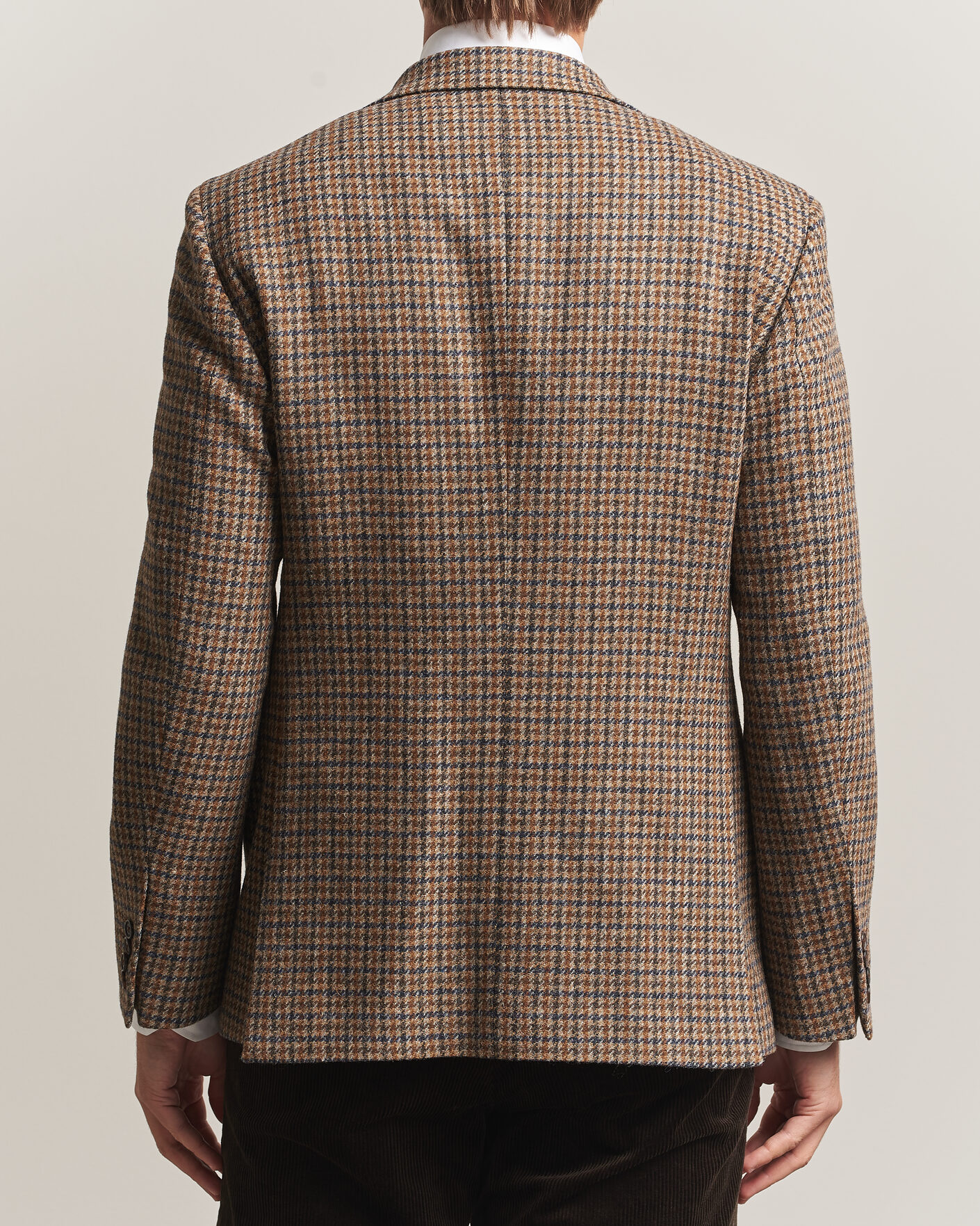 Uomini | Blazers | Walker Slater | Edward Lambswool Puppytooth Blazer Sandstone