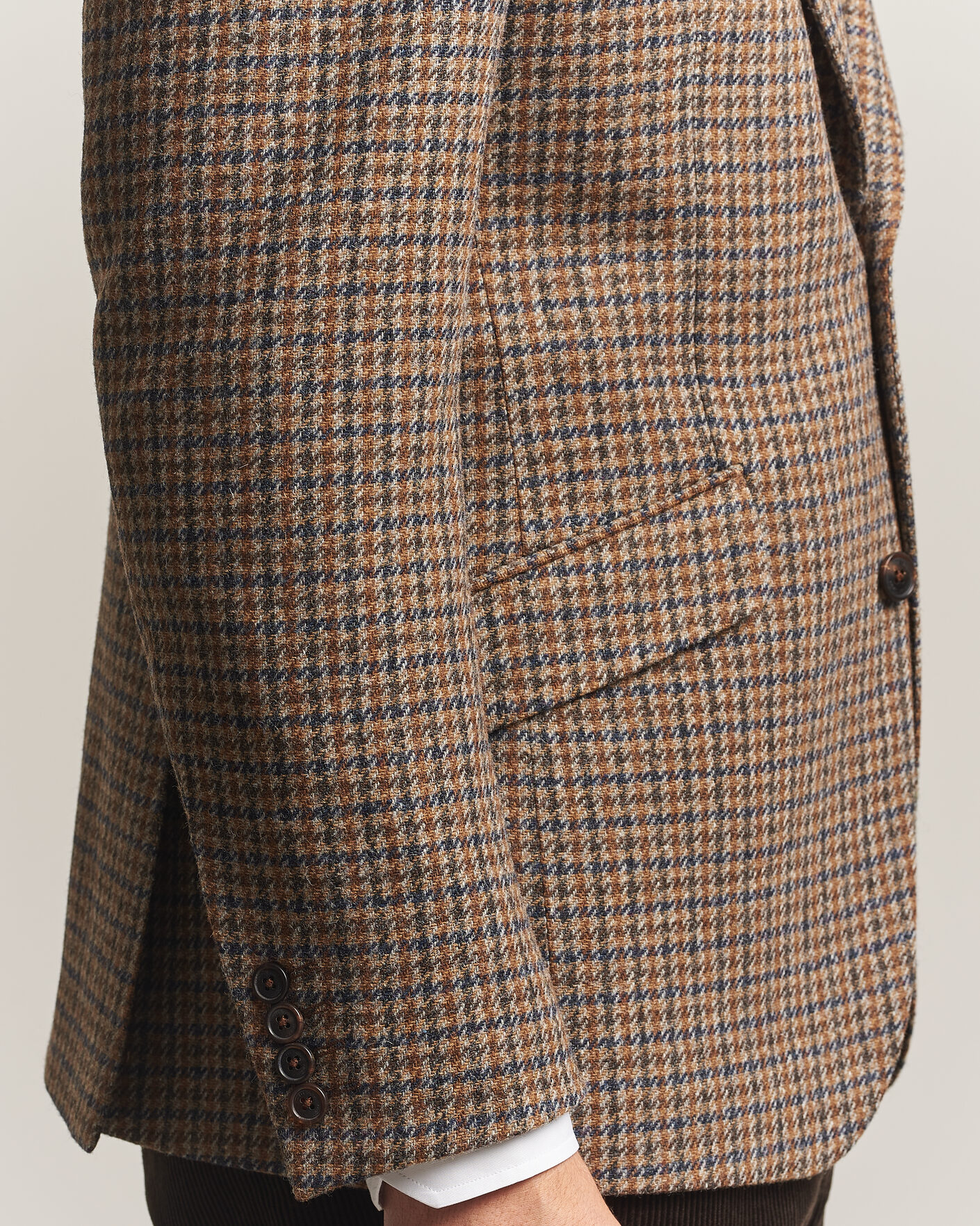 Uomini | Blazers | Walker Slater | Edward Lambswool Puppytooth Blazer Sandstone