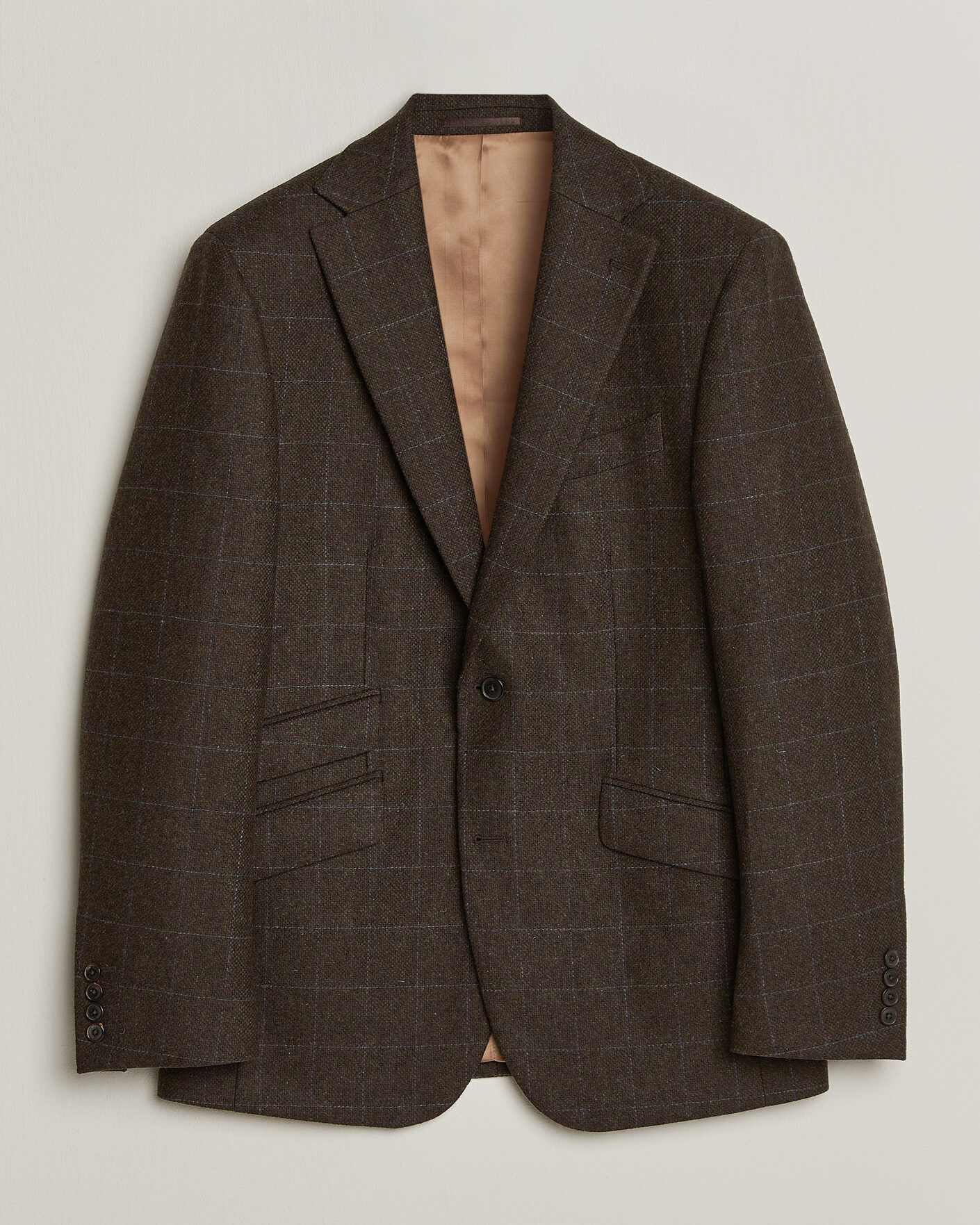 Uomini | Blazers | Walker Slater | Edward Lambswool Windowpane Blazer Brown