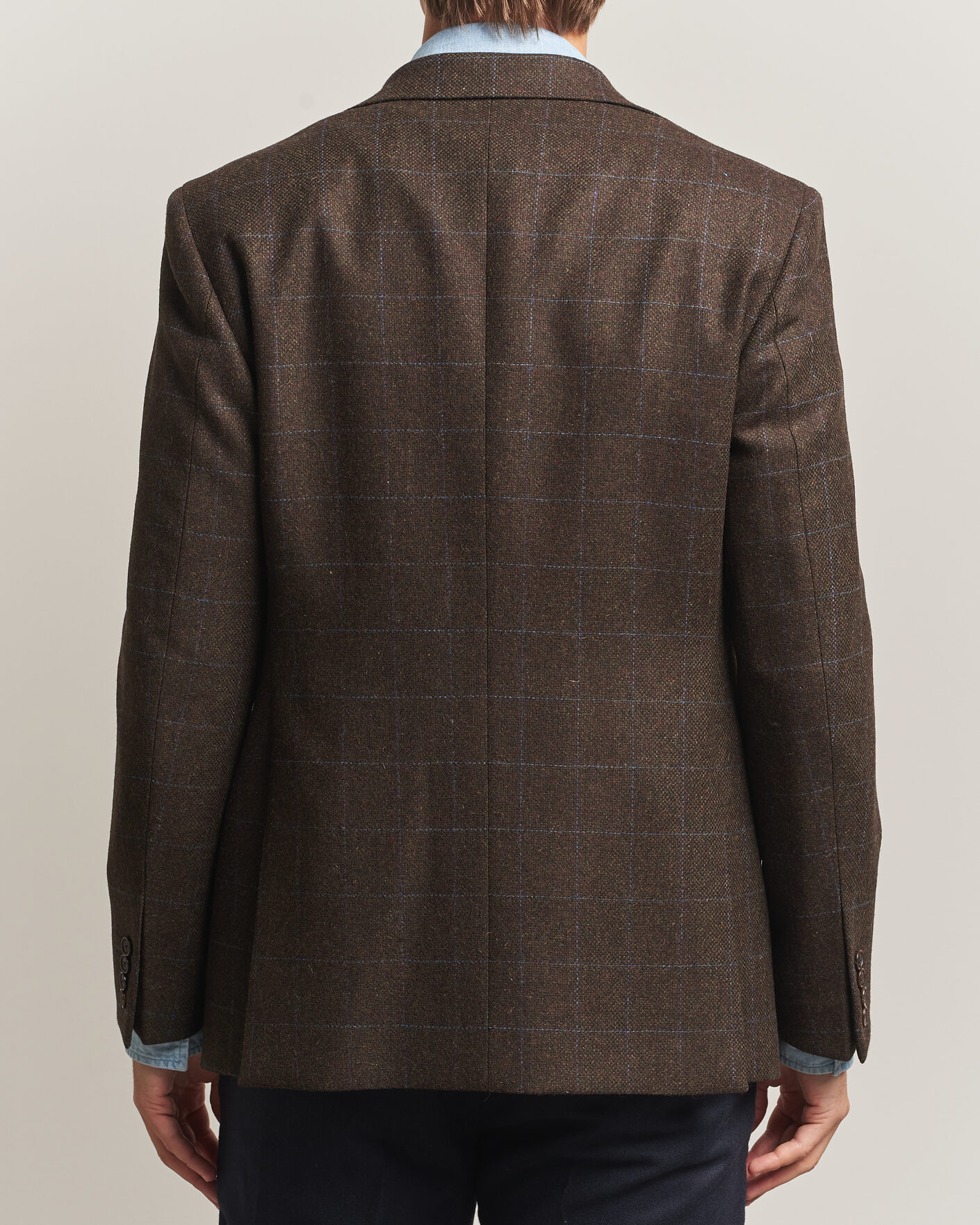Uomini | Blazers | Walker Slater | Edward Lambswool Windowpane Blazer Brown