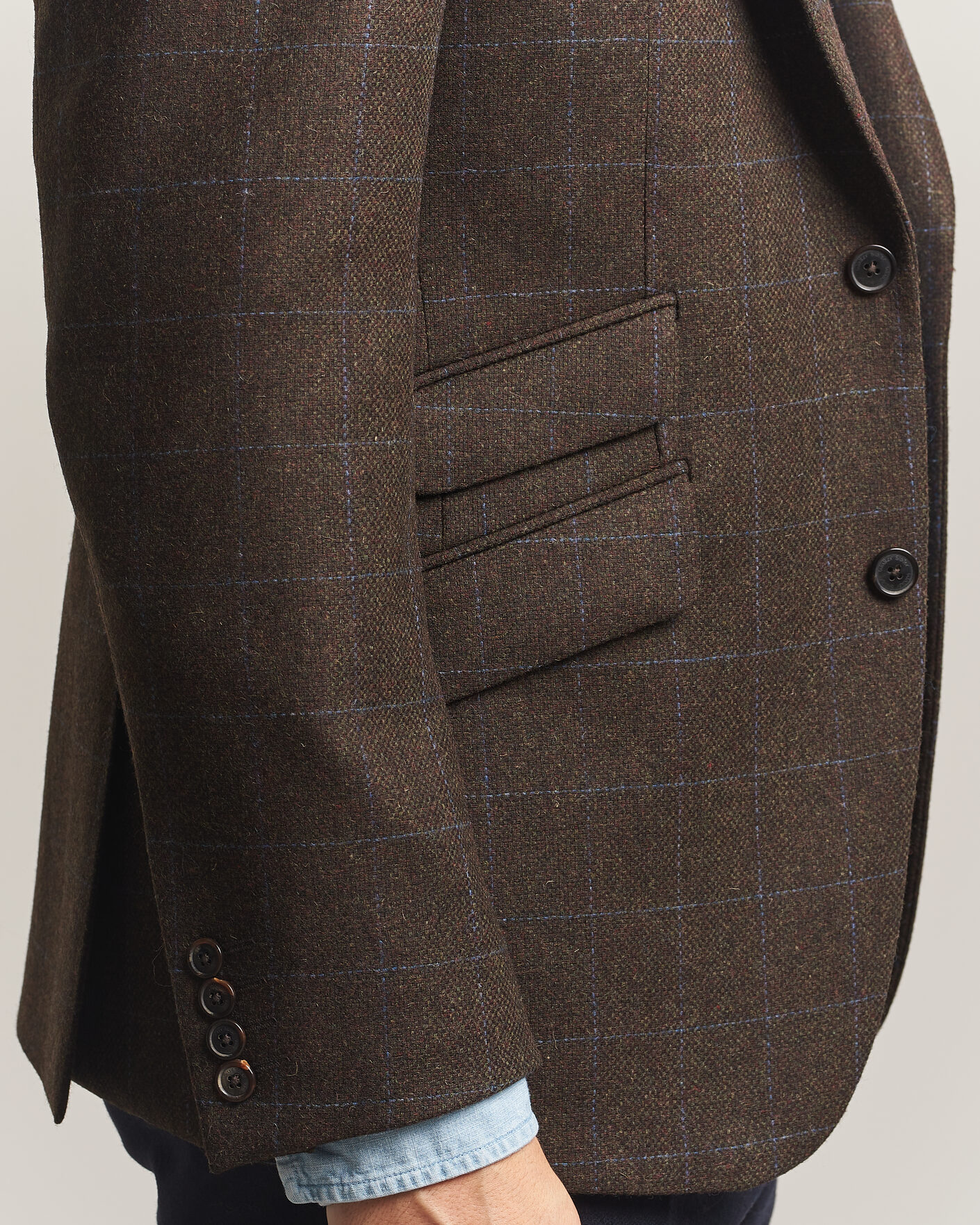 Uomini | Blazers | Walker Slater | Edward Lambswool Windowpane Blazer Brown