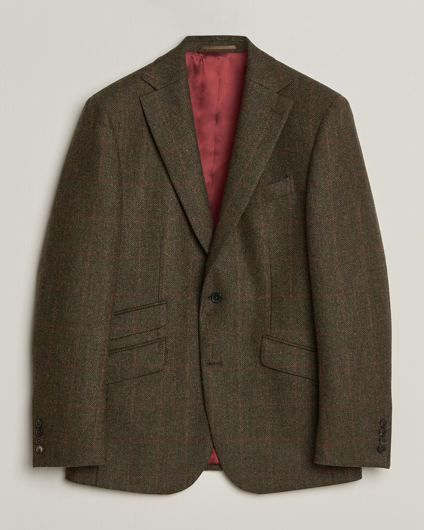Uomini | Blazers | Walker Slater | Edward Lambswool Windowpane Blazer Green