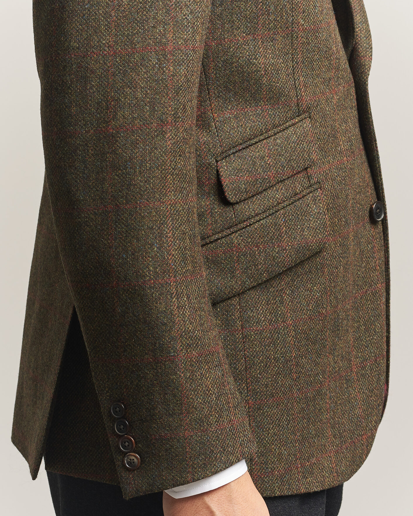 Uomini | Blazers | Walker Slater | Edward Lambswool Windowpane Blazer Green