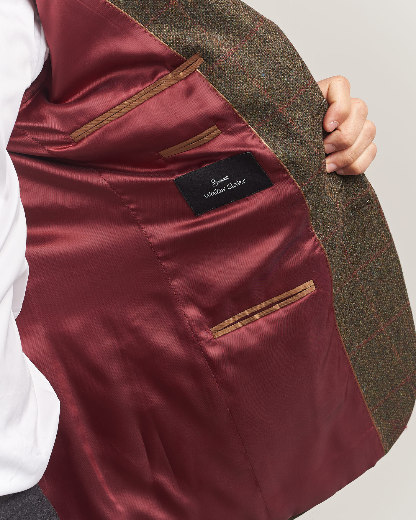 Uomini | Blazers | Walker Slater | Edward Lambswool Windowpane Blazer Green