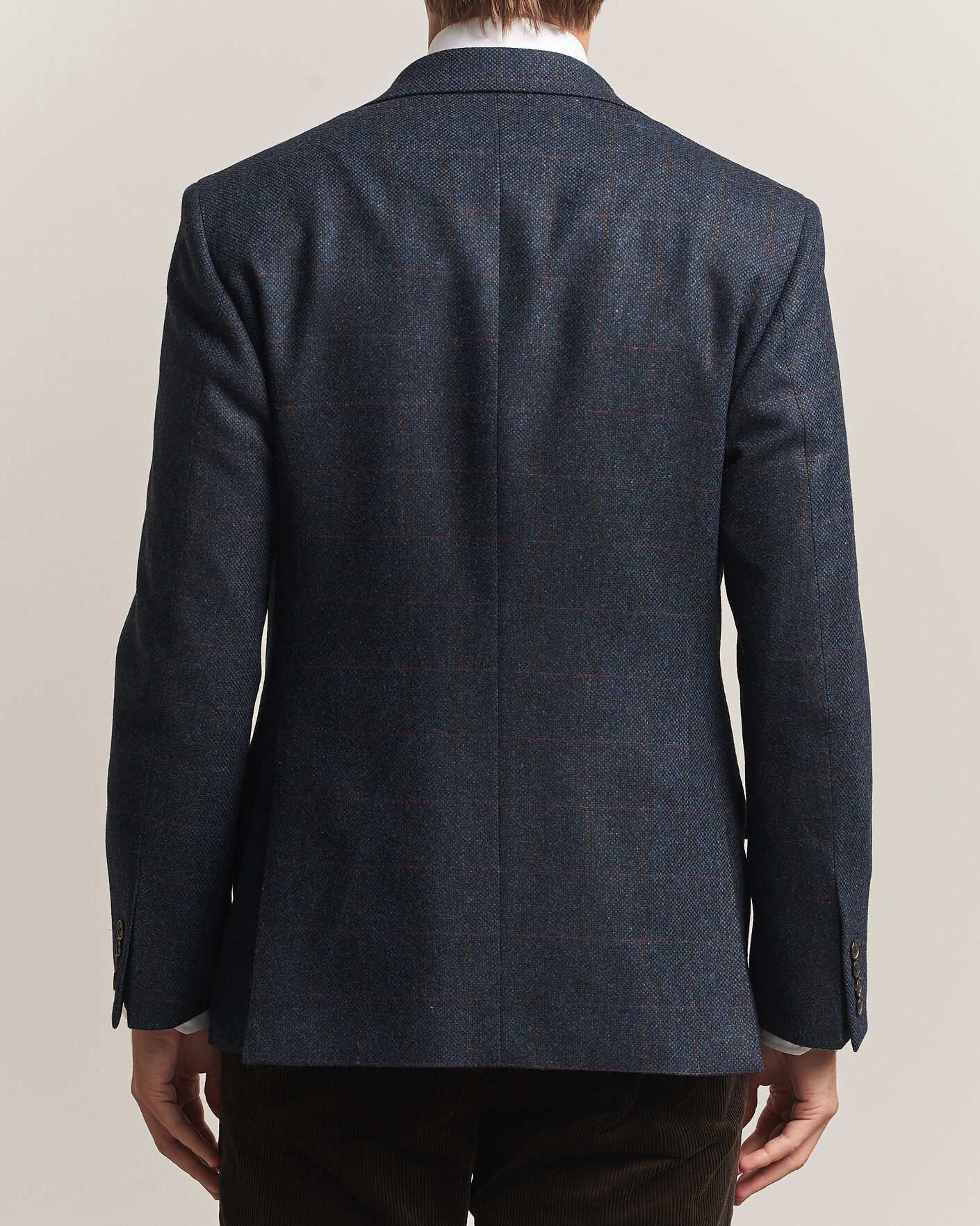 Uomini | Blazers | Walker Slater | Edward Lambswool Windowpane Blazer Navy