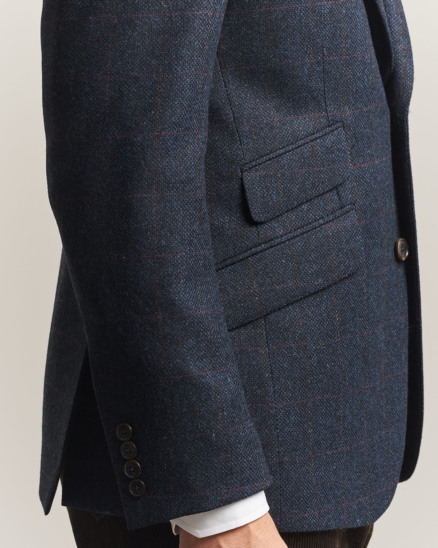 Uomini | Blazers | Walker Slater | Edward Lambswool Windowpane Blazer Navy
