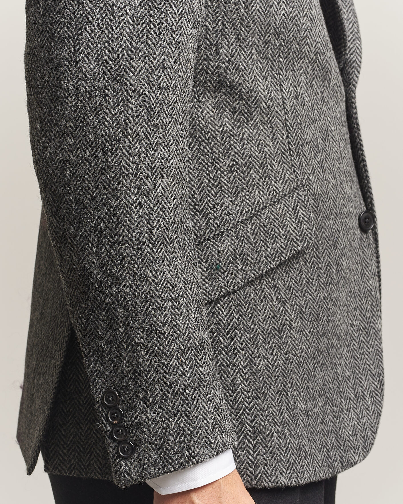 Uomini | Blazers | Walker Slater | Edward Harris Tweed Herringbone Blazer Charcoal