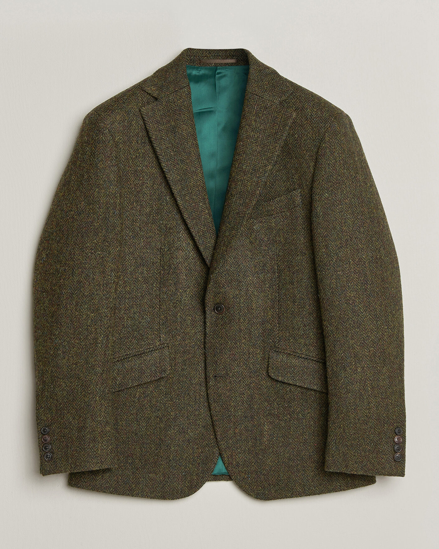 Uomini | Blazers | Walker Slater | Edward Harris Tweed Herringbone Blazer Green