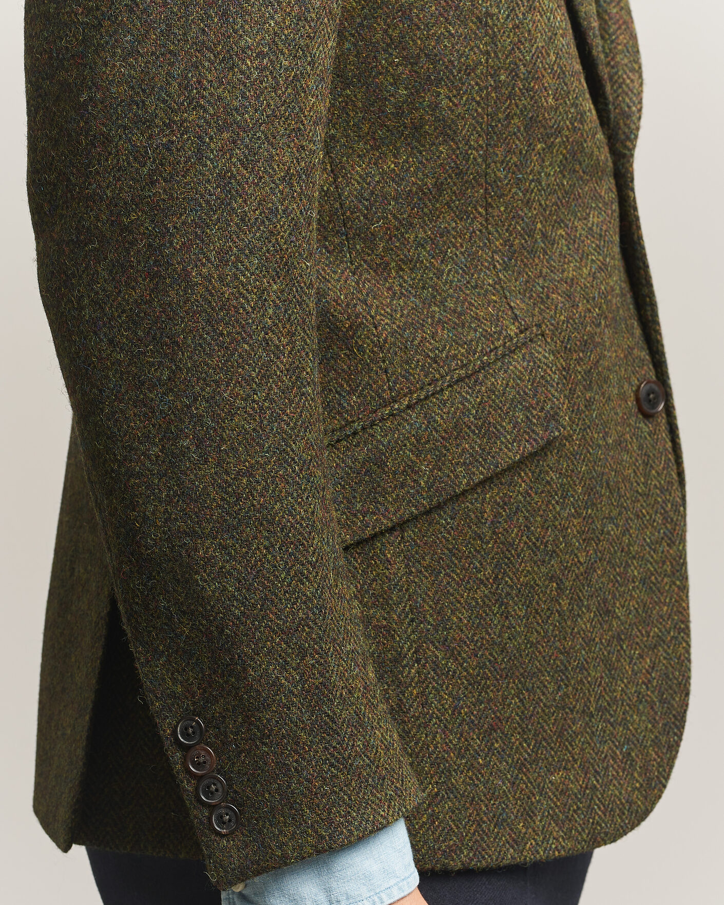 Uomini | Blazers | Walker Slater | Edward Harris Tweed Herringbone Blazer Green