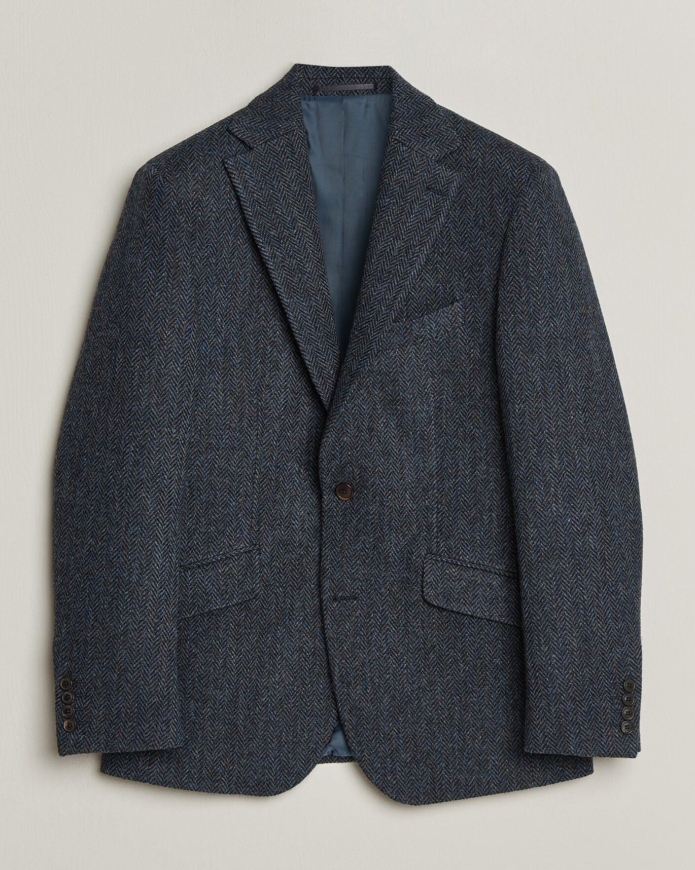 Uomini | Blazers | Walker Slater | Edward Harris Tweed Herringbone Blazer Navy