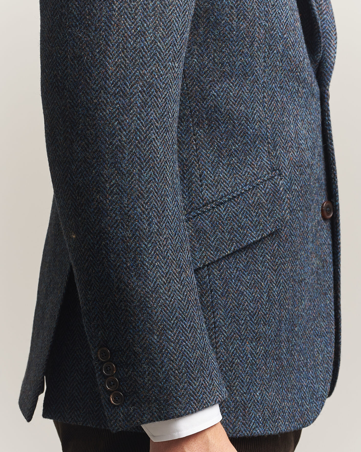 Uomini | Blazers | Walker Slater | Edward Harris Tweed Herringbone Blazer Navy