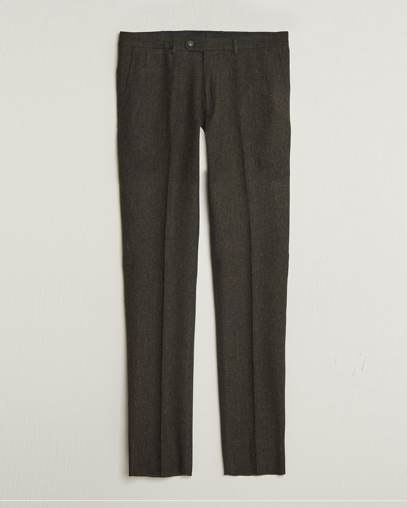 Uomini | Pantaloni | Walker Slater | Edward Shetland Wool Donegal Trousers Brown