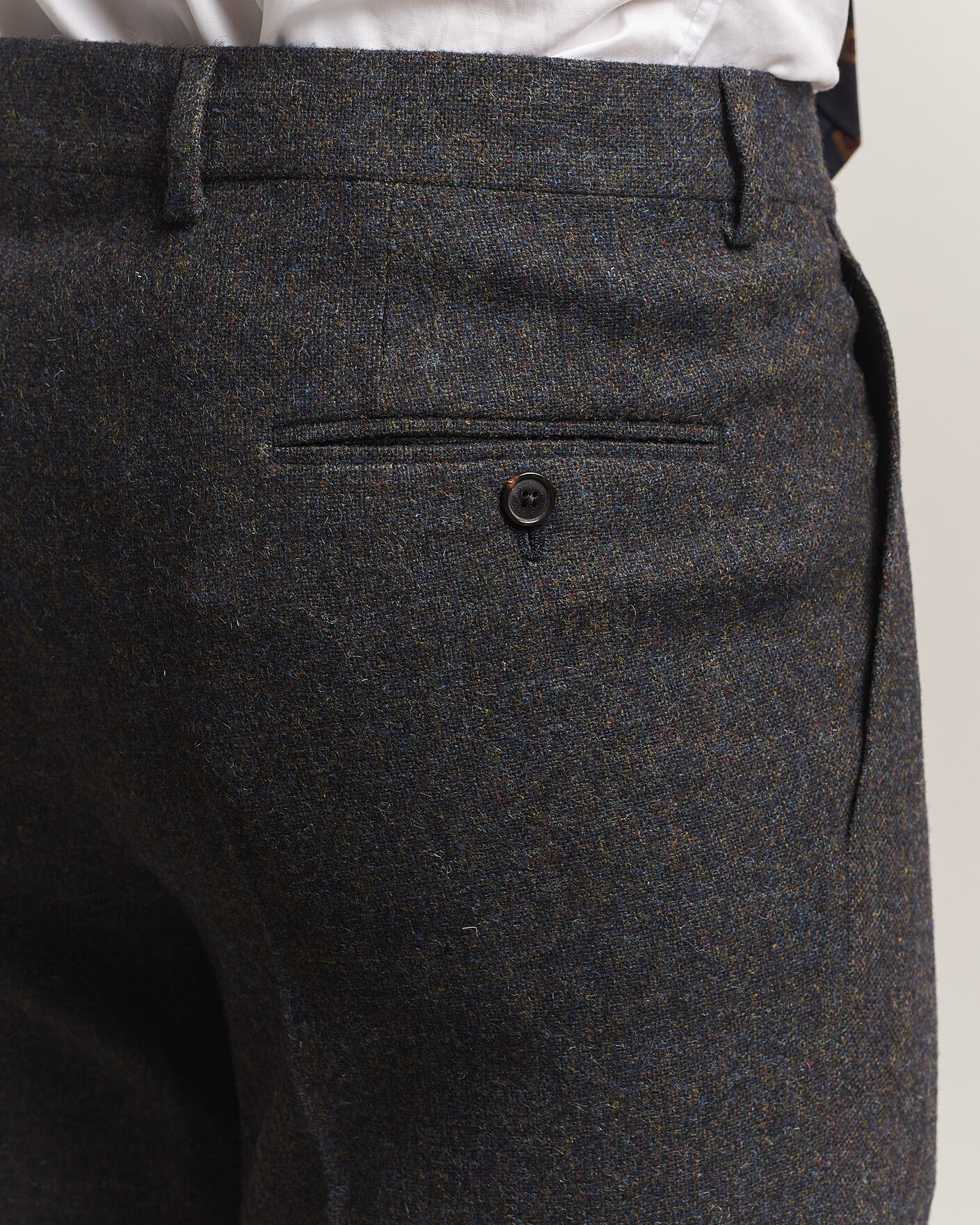 Uomini | Pantaloni | Walker Slater | Edward Shetland Wool Donegal Trousers Navy