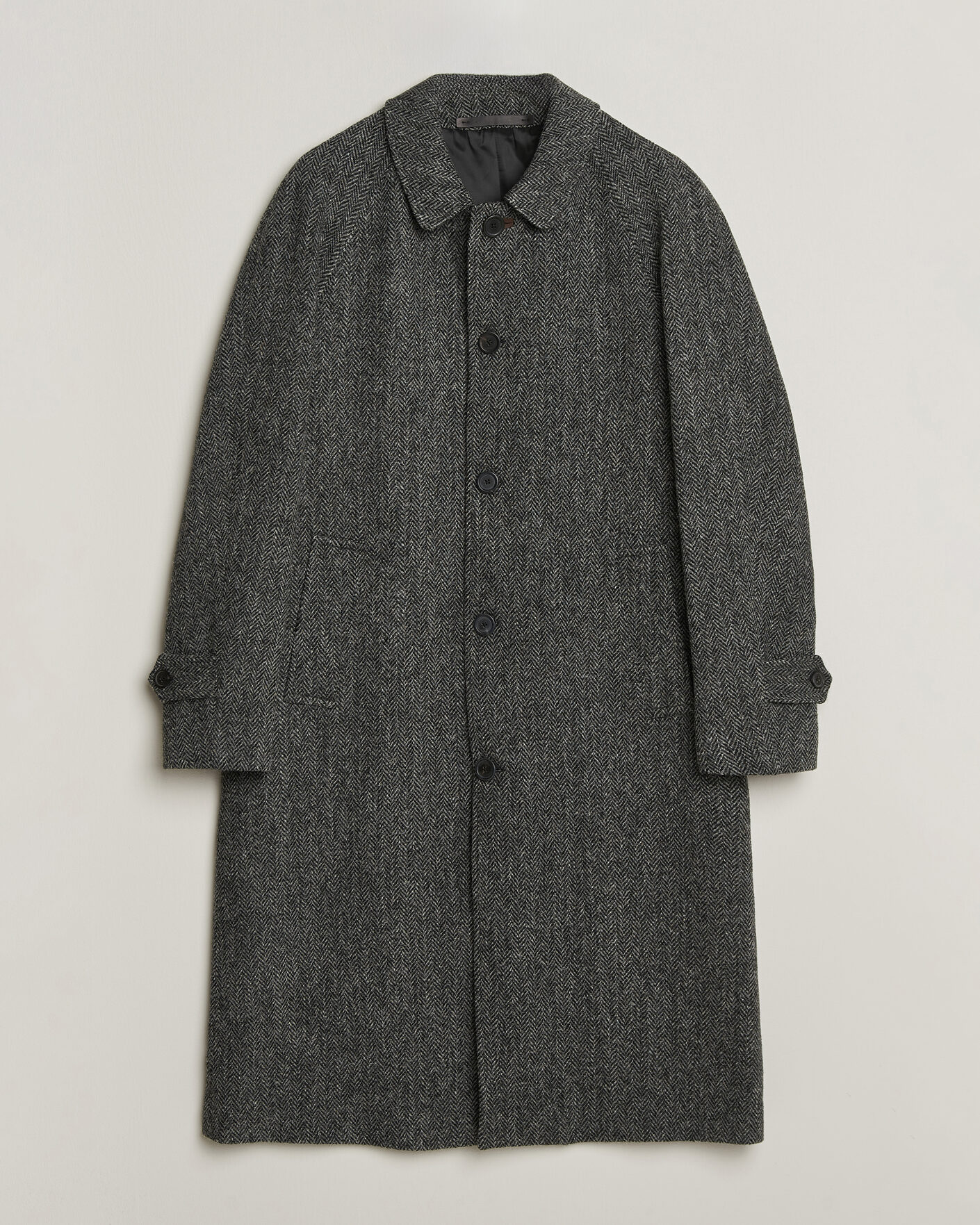Uomini | Giacche | Walker Slater | Sherlock Harris Tweed Herringbone Coat Charcoal
