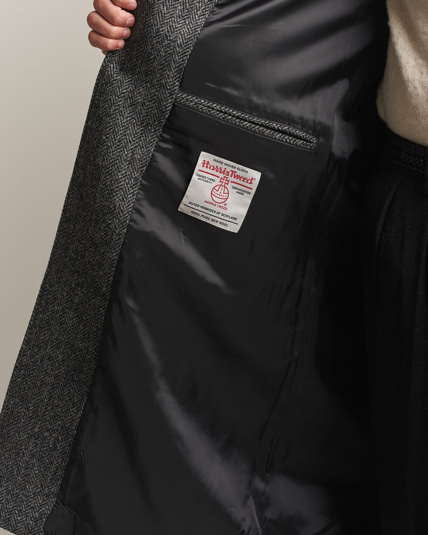 Uomini | Giacche | Walker Slater | Sherlock Harris Tweed Herringbone Coat Charcoal