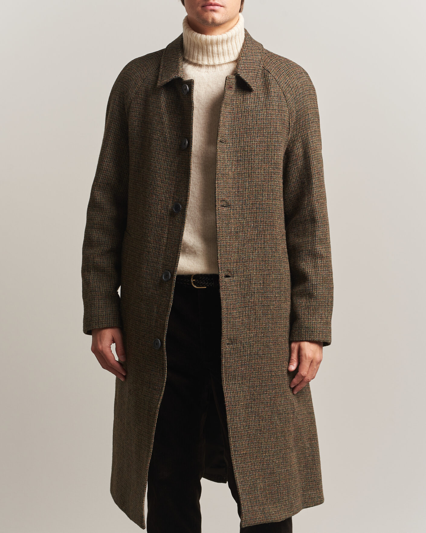 Uomini | Giacche | Walker Slater | Sherlock Harris Tweed Microcheck Coat Amber Brown