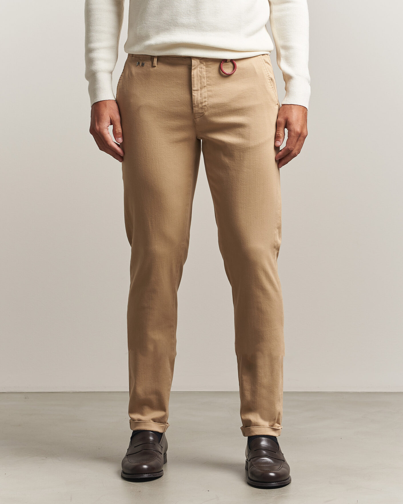 Uomini | Pantaloni | Tramarossa | Luis Superstrech Cotton Chino Beige