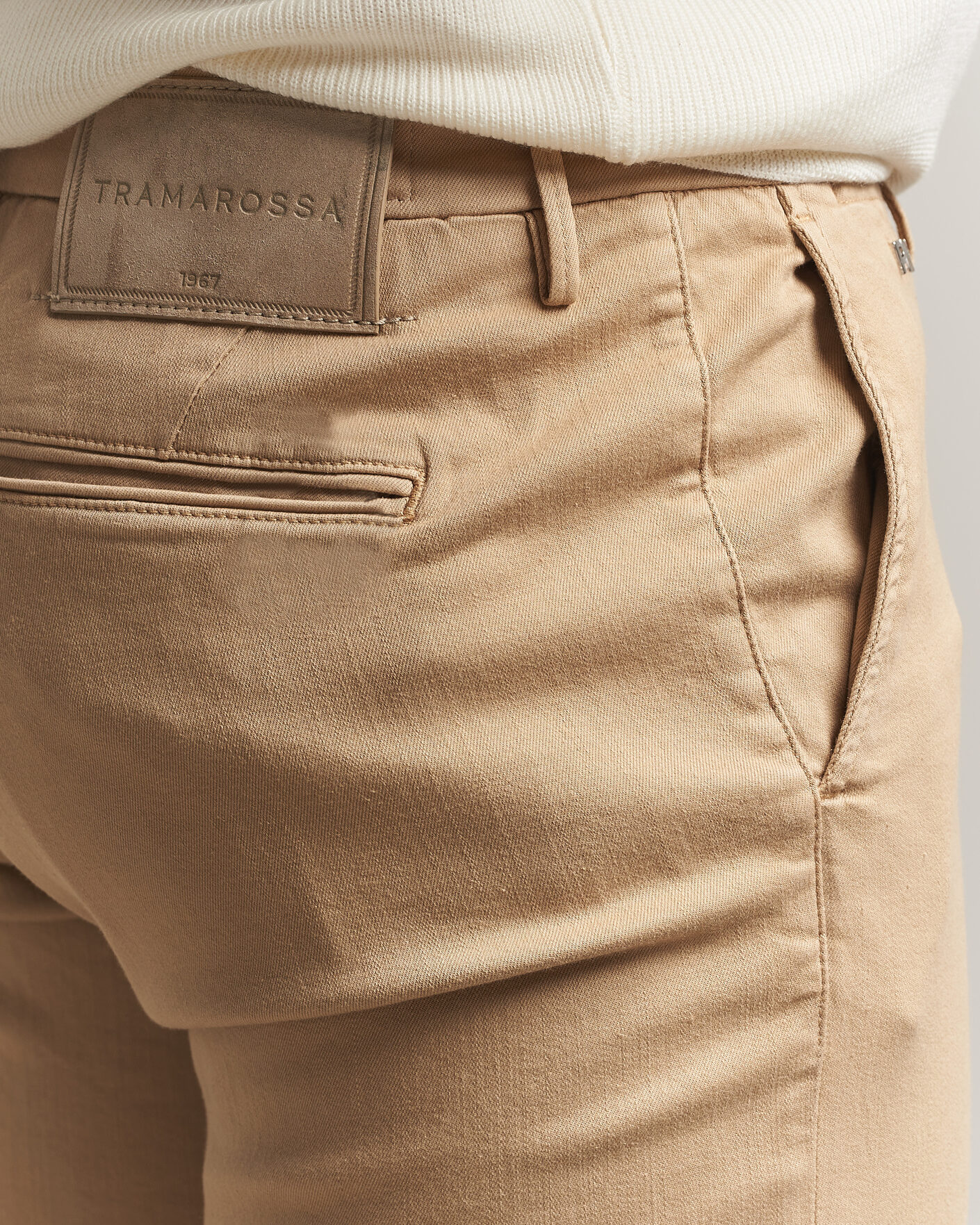 Uomini | Pantaloni | Tramarossa | Luis Superstrech Cotton Chino Beige