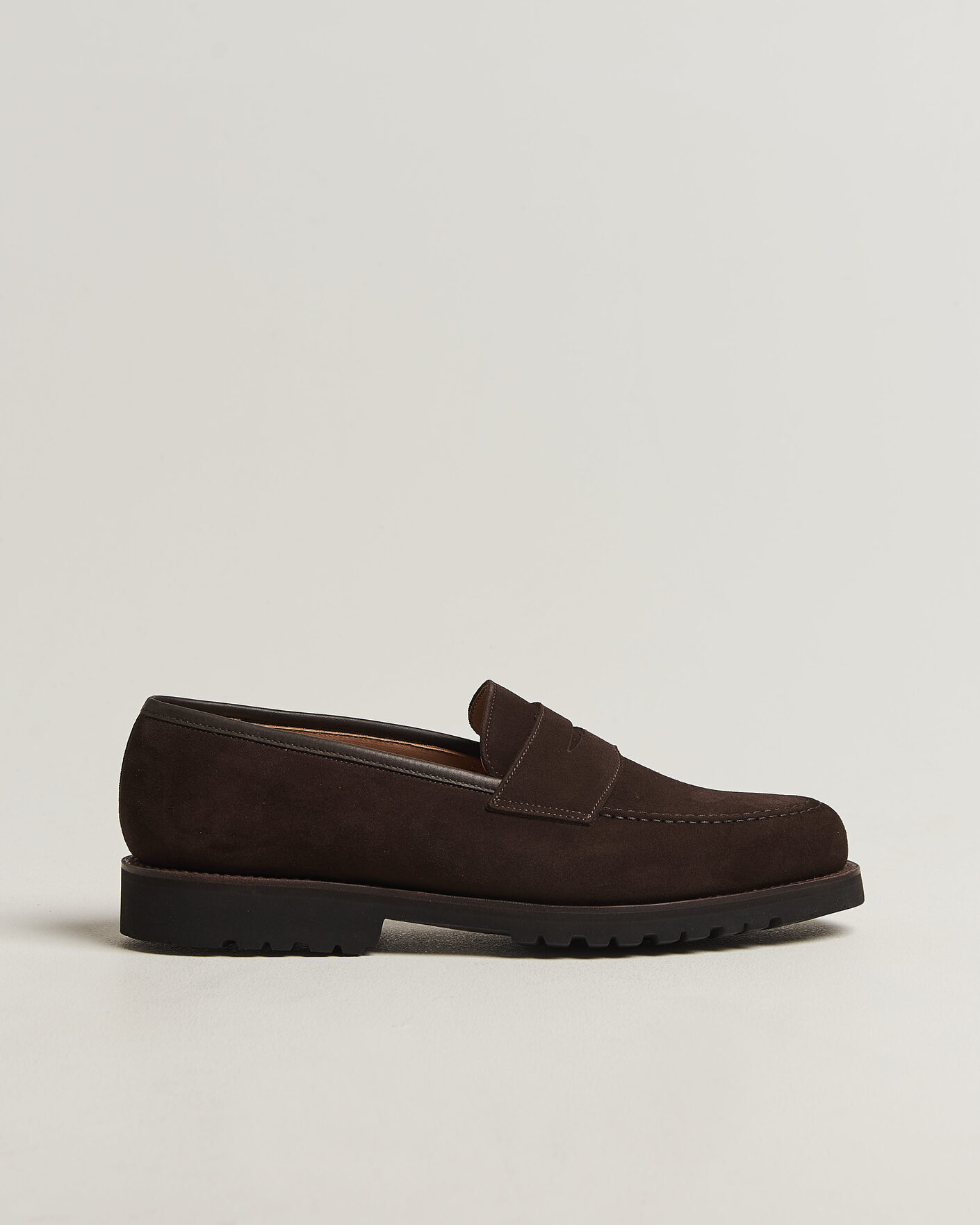 Uomini | Mocassini | Crockett & Jones | Boston 2 VI-Lite Loafer Dark Oak Suede
