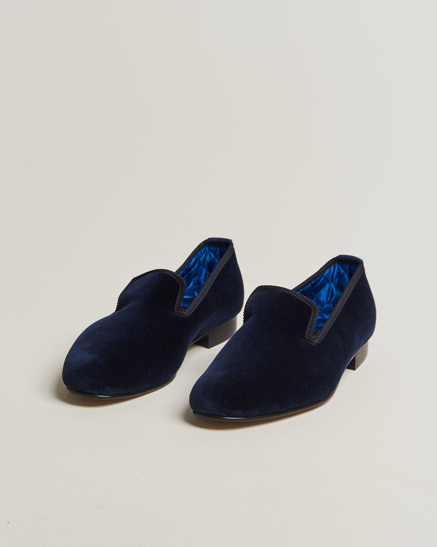 Uomini | Mocassini | Bowhill & Elliott | Plain Albert Pump Navy Velvet