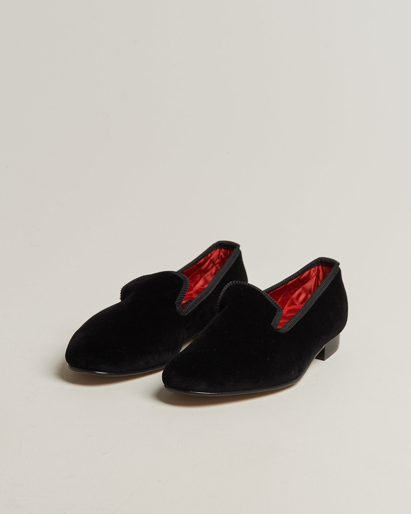 Uomini | Mocassini | Bowhill & Elliott | Plain Albert Pump Black Velvet