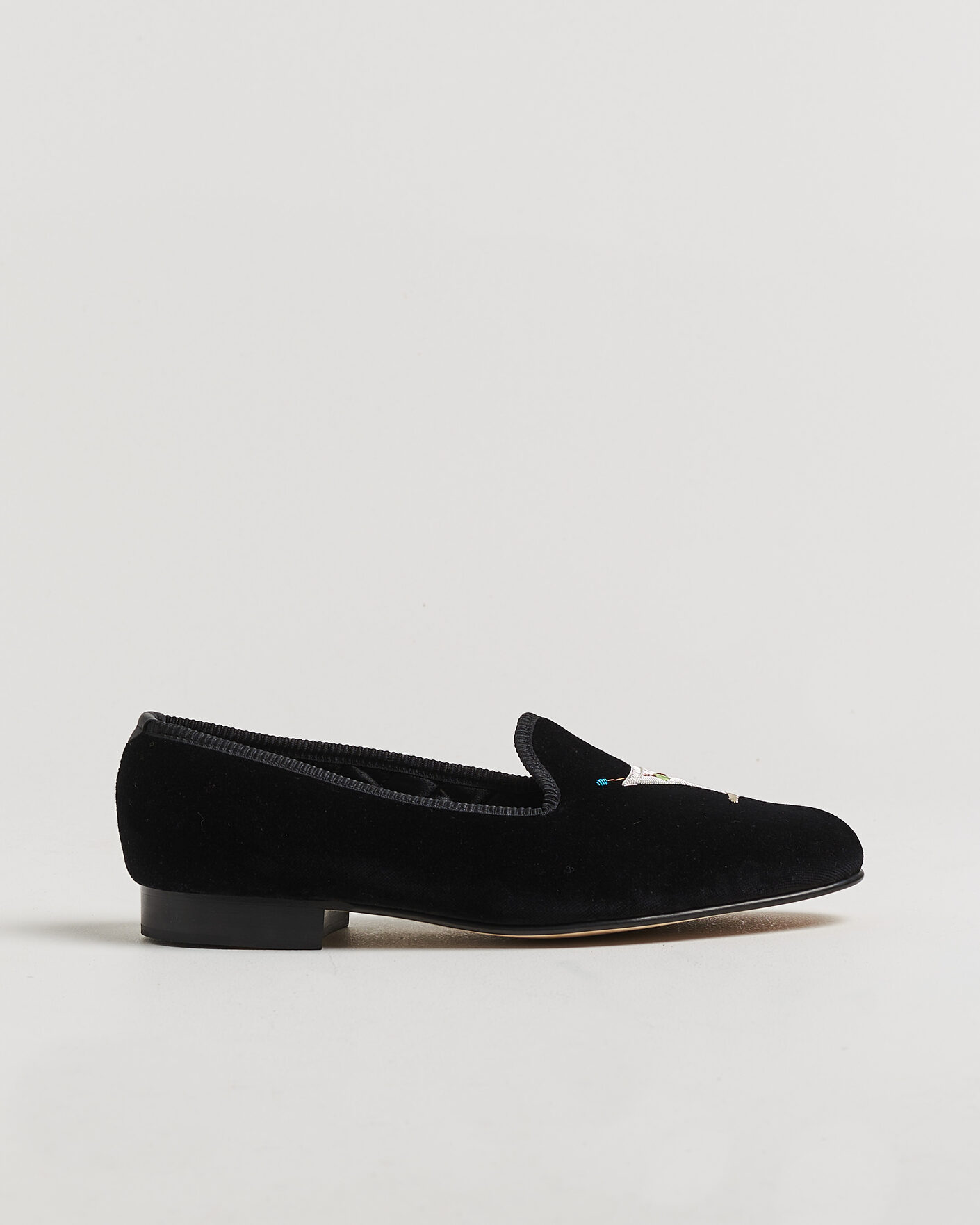 Uomini | Mocassini | Bowhill & Elliott | Martini Venetian Pump Black Velvet