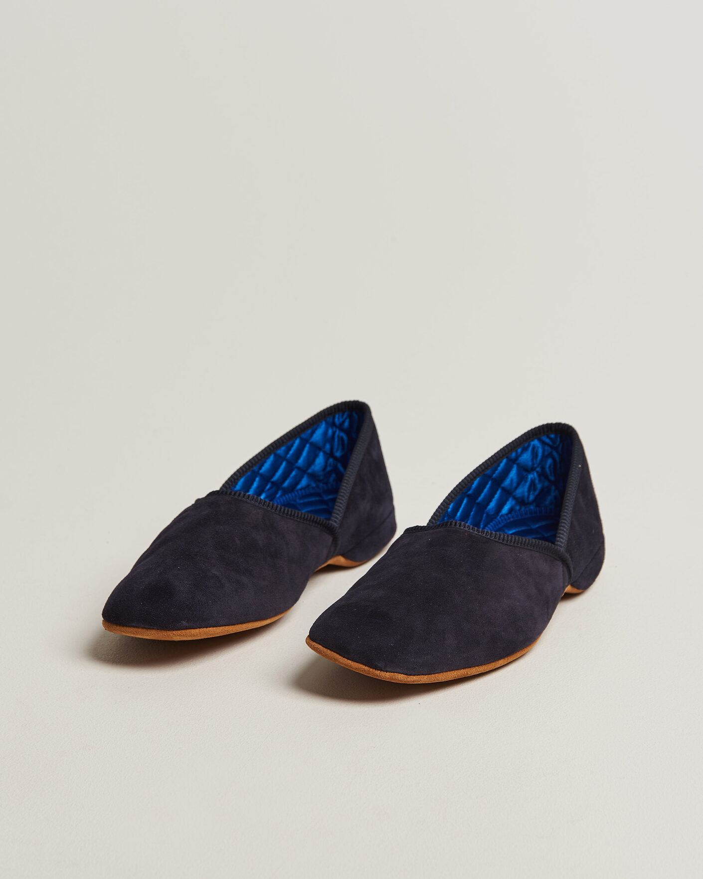 Uomini | Sandali & Diapositive | Bowhill & Elliott | Grecian Indoor Slippers Navy Suede