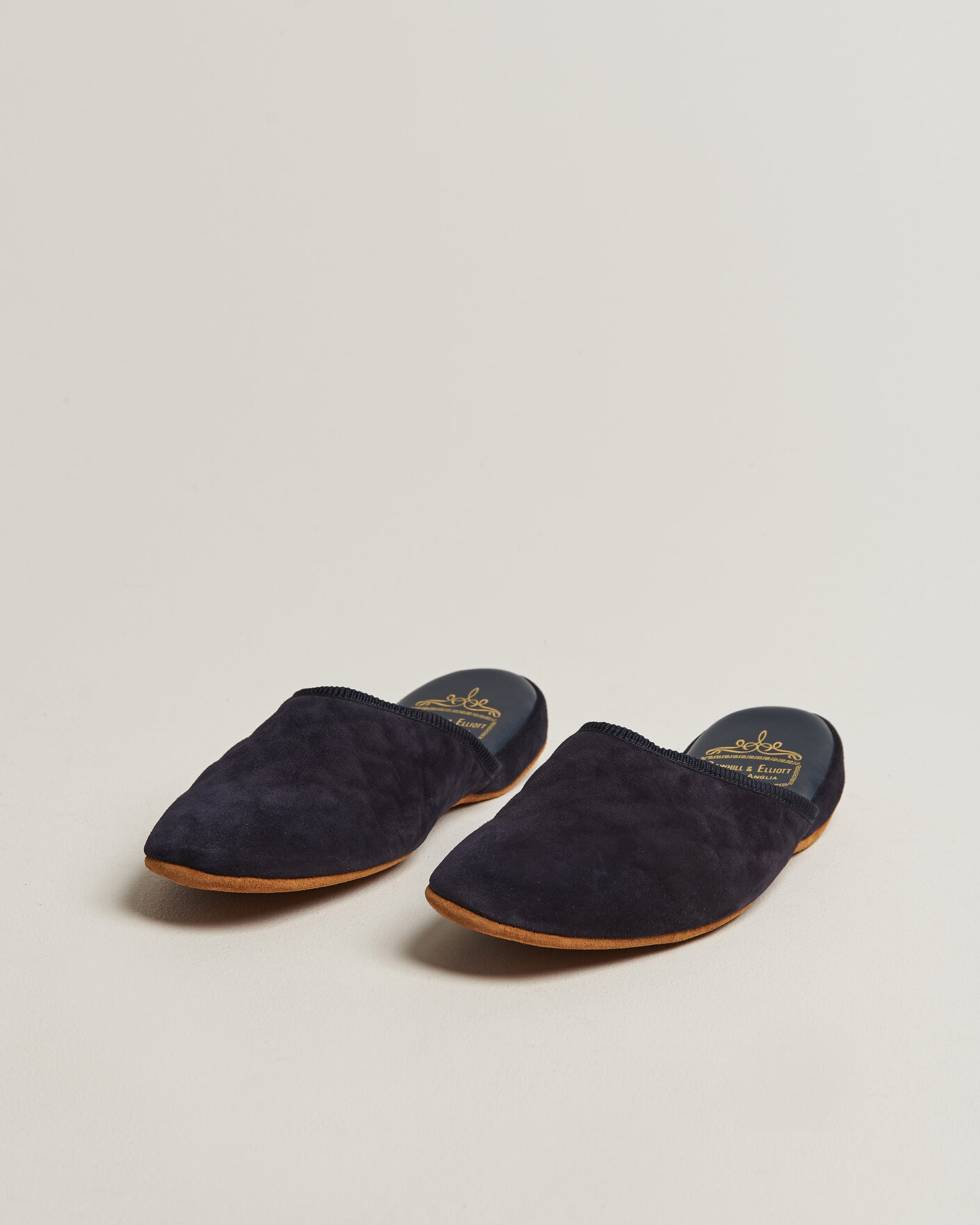 Uomini | Sandali & Diapositive | Bowhill & Elliott | Mule Slipper Quilt Lining Navy Suede