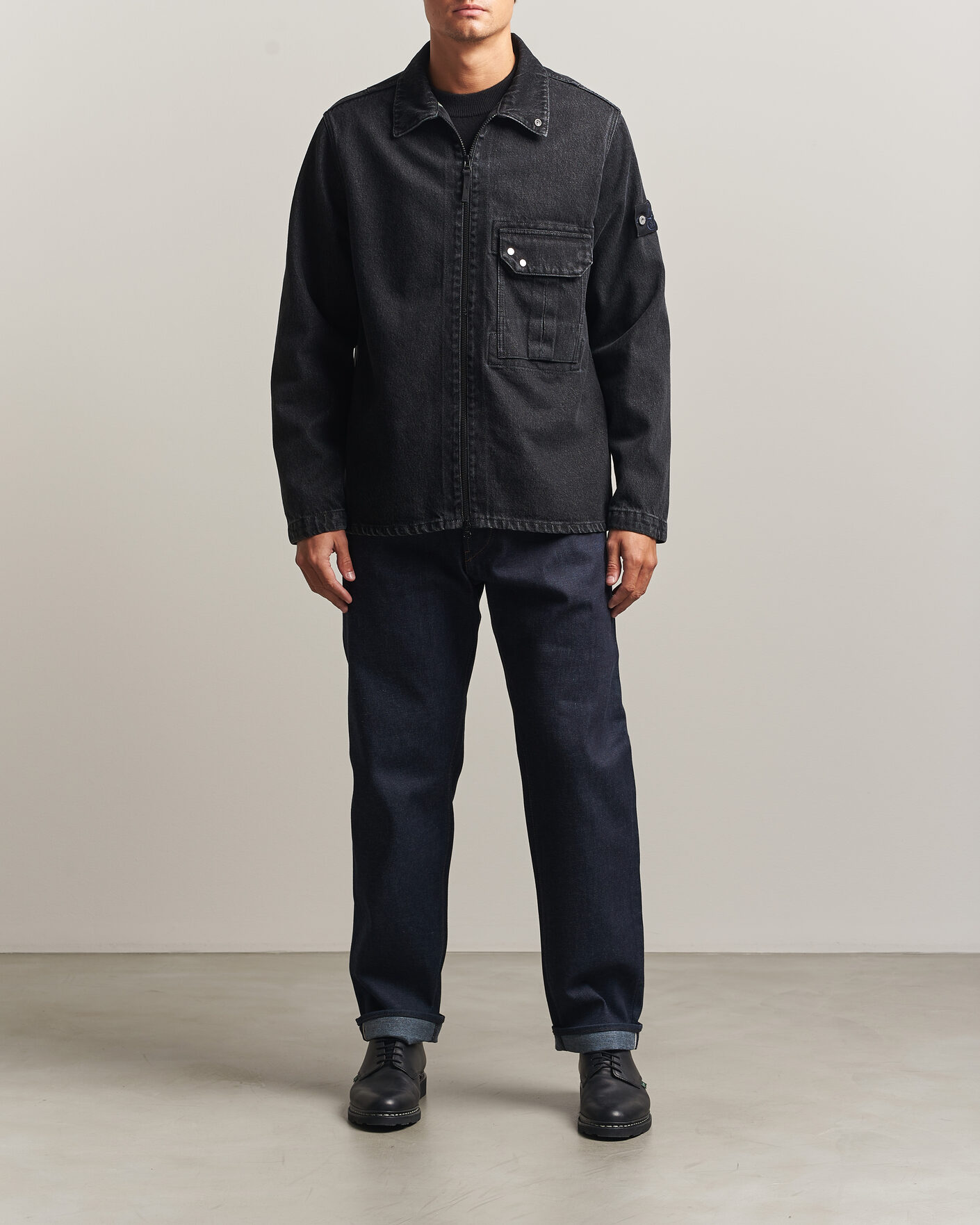Uomini | Jeans | Stone Island | Regular Straight Fit Selvedge Jeans Blue Raw