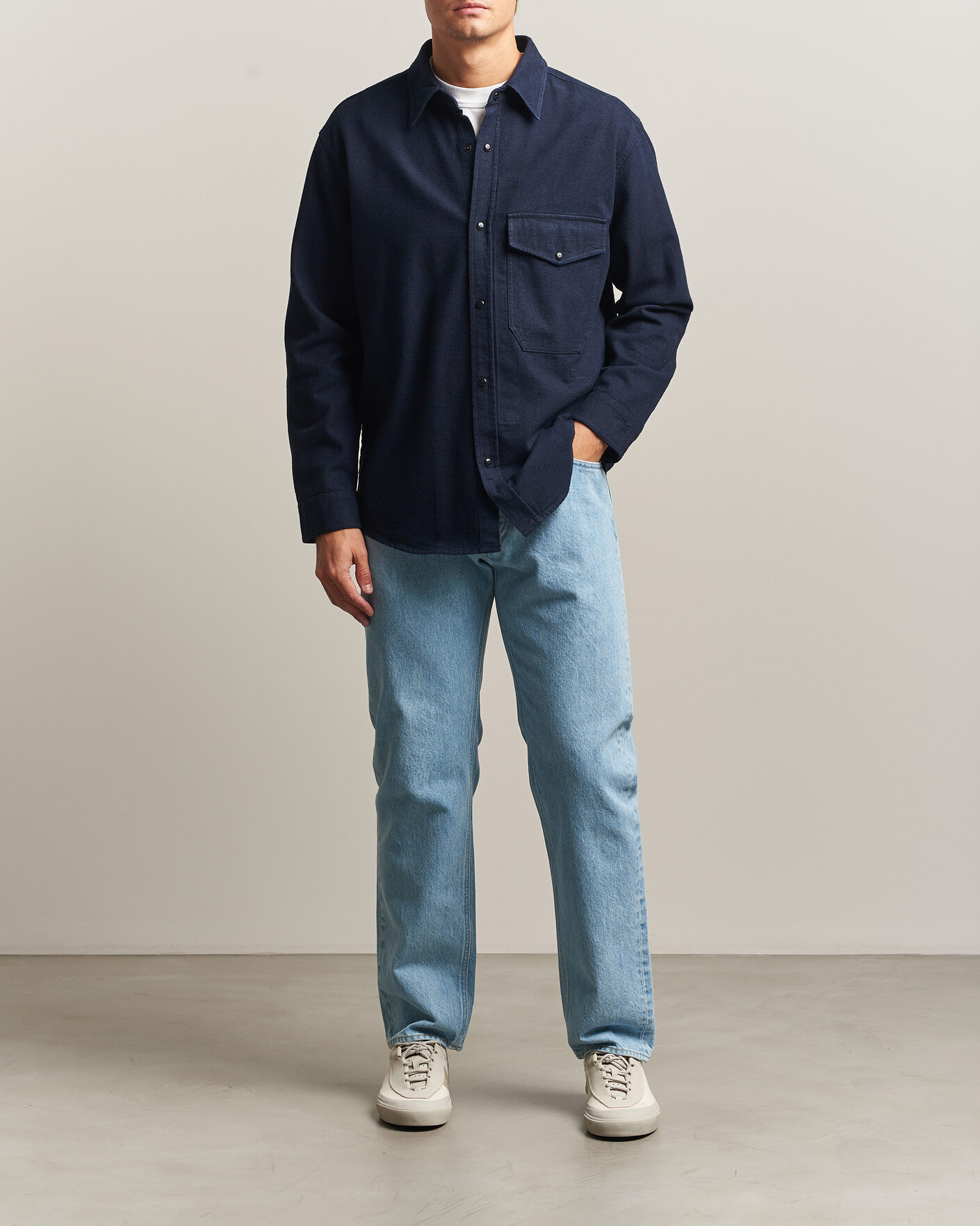 Uomini | Jeans | Stone Island | Regular Straight Fit Indigo Jeans Blue Light Wash