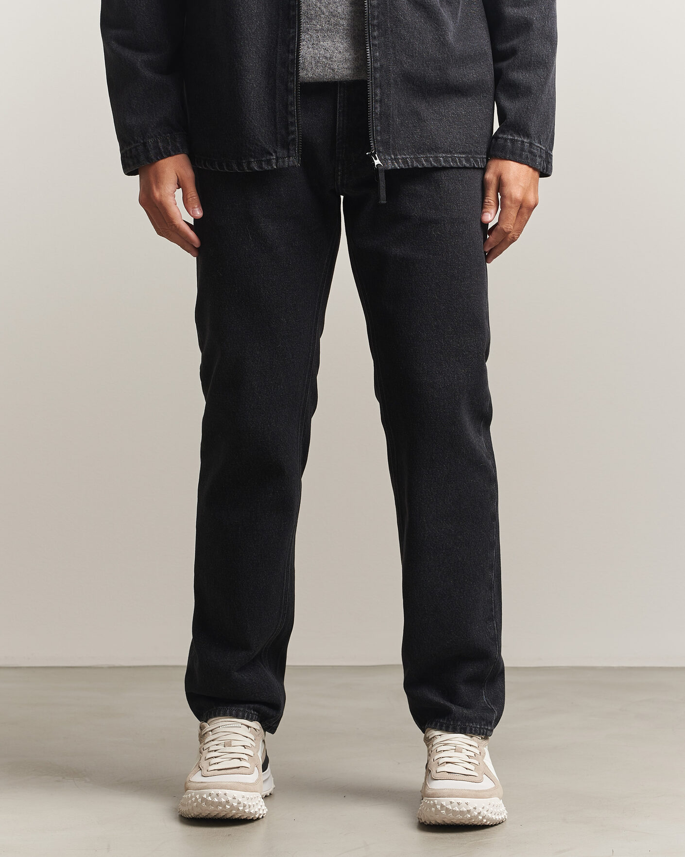 Uomini | Jeans | Stone Island | Regular Straight Fit Jeans Black Medium Wash