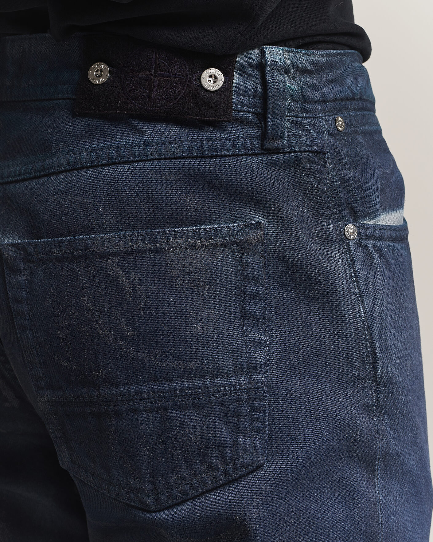 Uomini | Jeans | Stone Island | Hand Sprayed Reflective Bull Denim Jeans Slate Blue