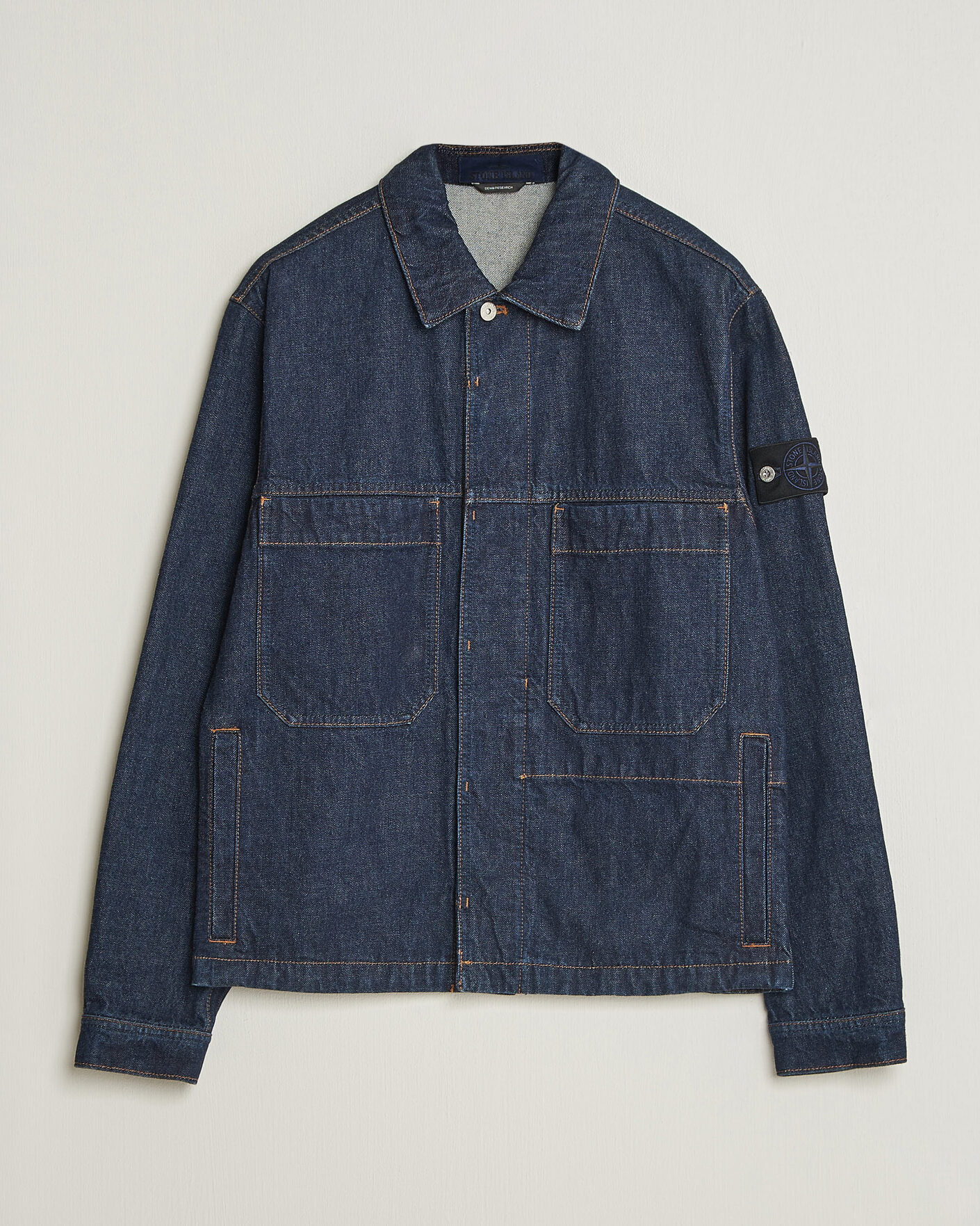 Uomini | Giacche | Stone Island | Indigo Denim Coach Jacket Blue Rinse