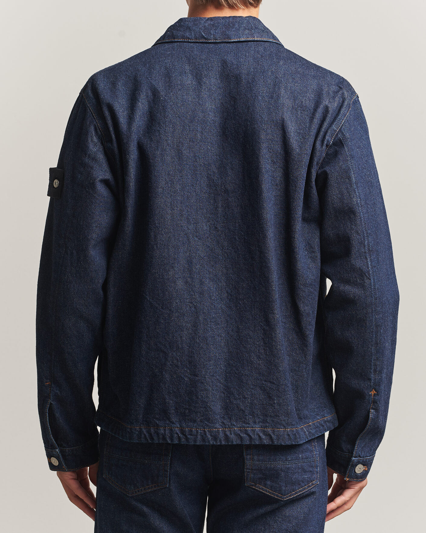 Uomini | Giacche | Stone Island | Indigo Denim Coach Jacket Blue Rinse