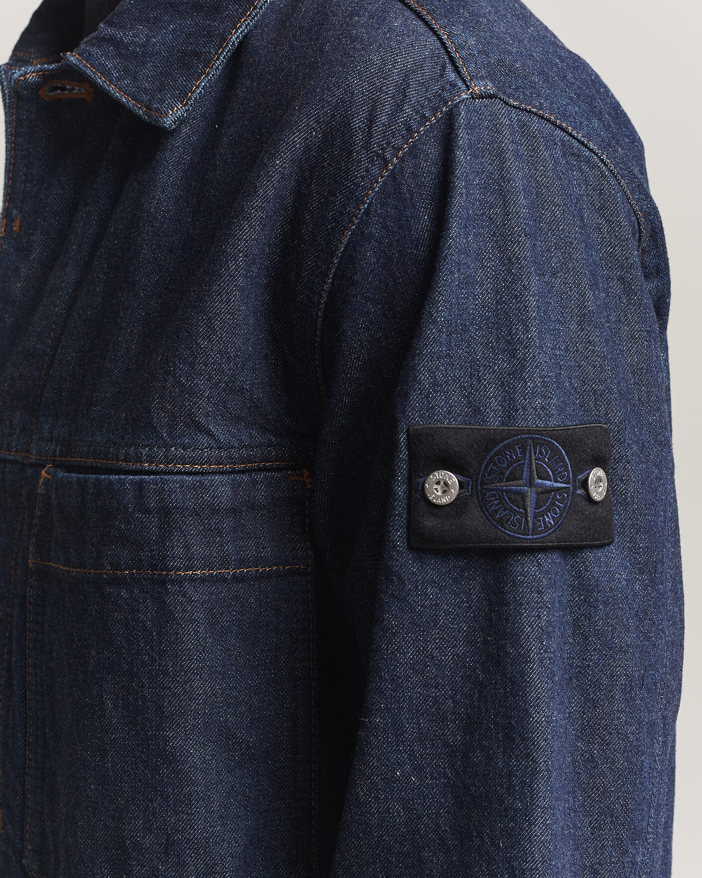 Uomini | Giacche | Stone Island | Indigo Denim Coach Jacket Blue Rinse