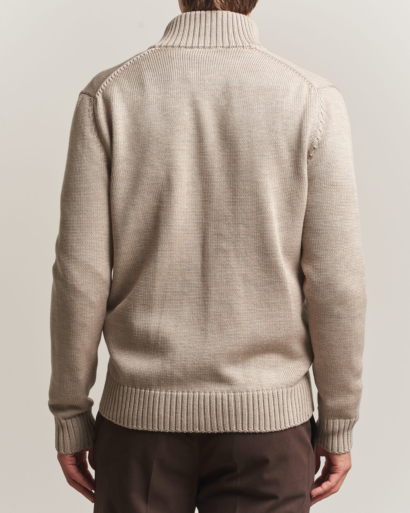 Uomini | Maglieria | Zanone | Virgin Merino Wool Chioto Beige