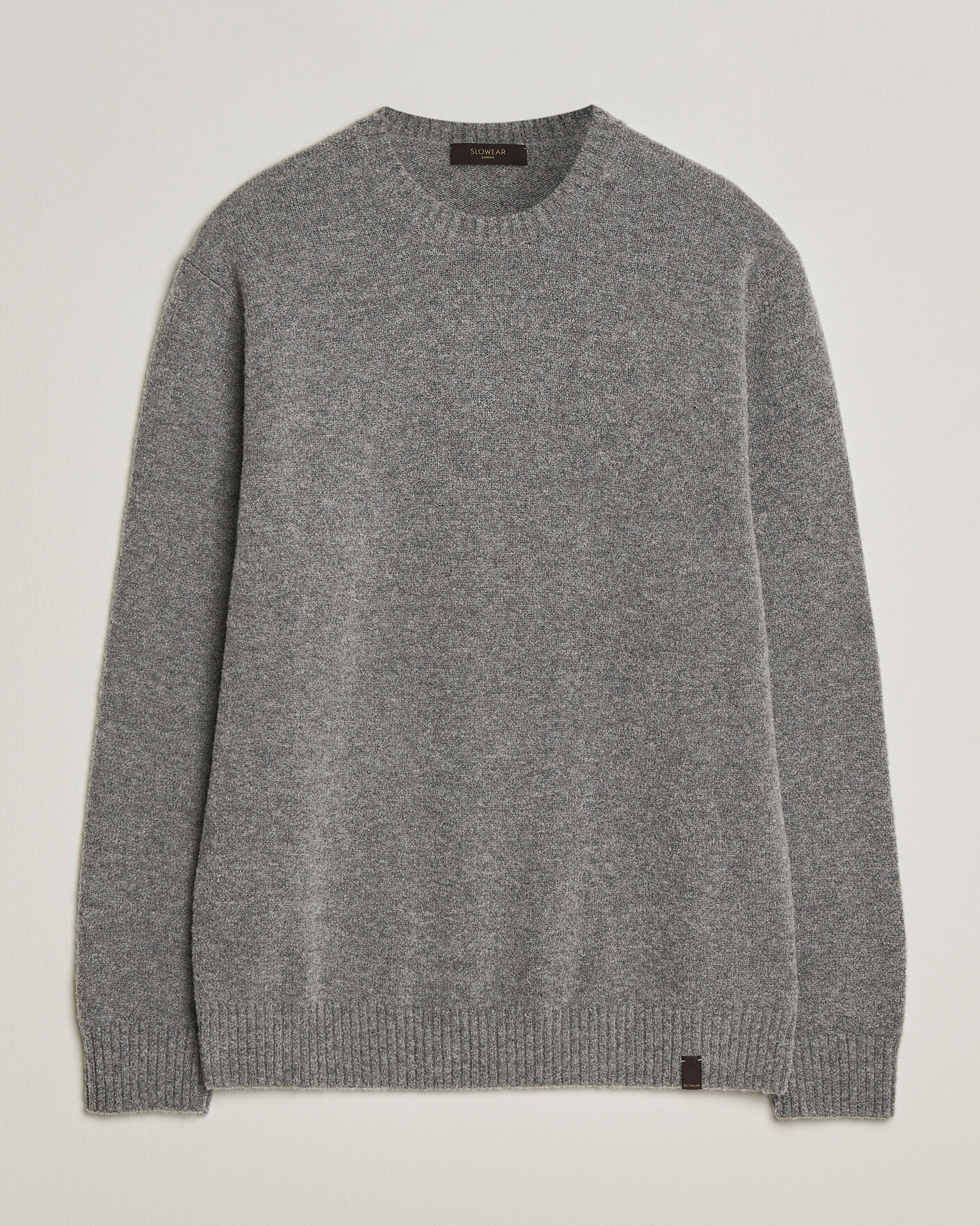 Uomini | Maglieria | Zanone | Wool Boucle Crew Neck Grey Melange