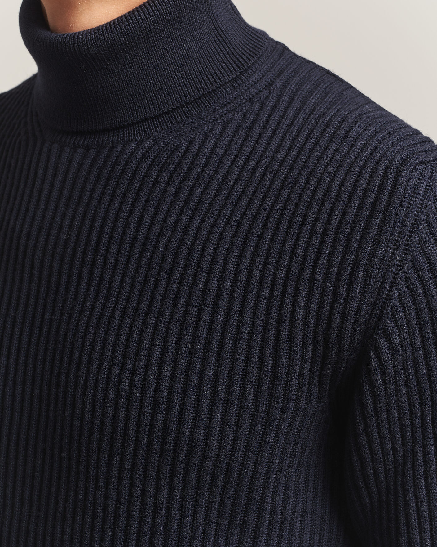 Uomini | Maglieria | Zanone | Fishermans Rib Rollneck Navy