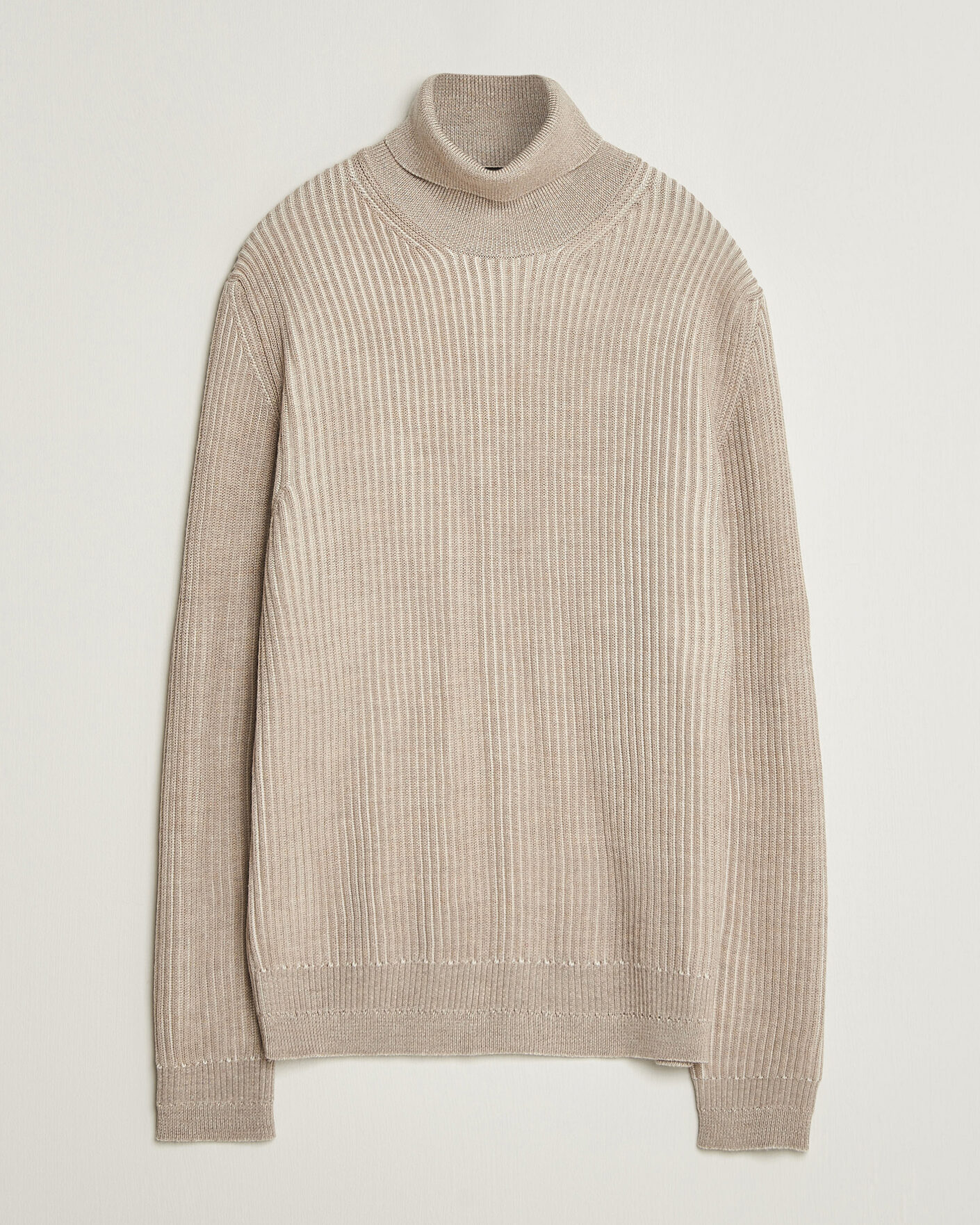 Uomini | Maglieria | Zanone | Fishermans Rib Rollneck Beige