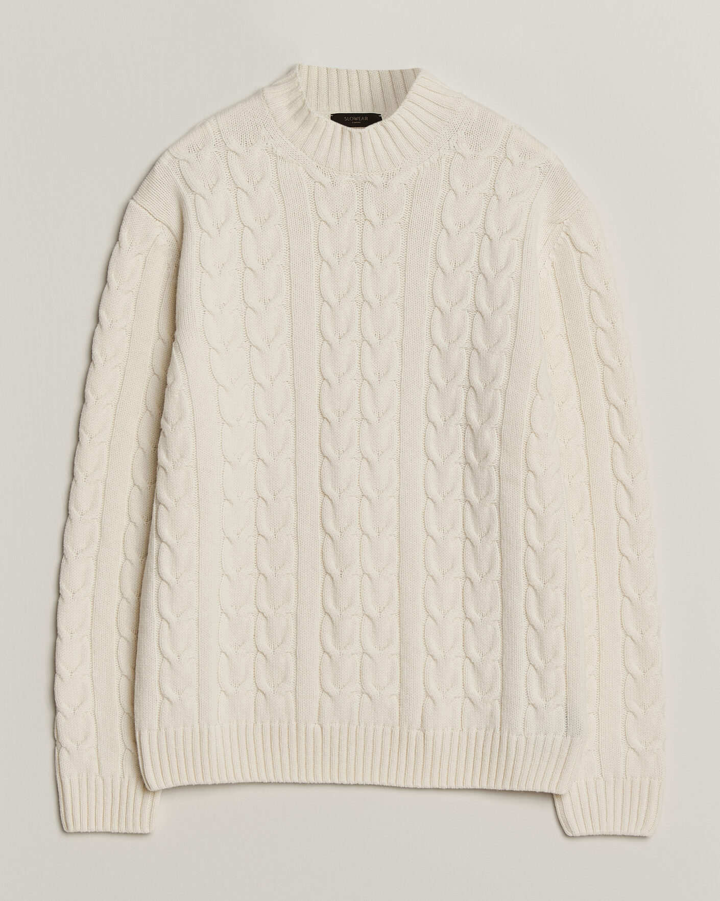 Uomini | Maglieria | Zanone | Double Cable Crew Neck Latte