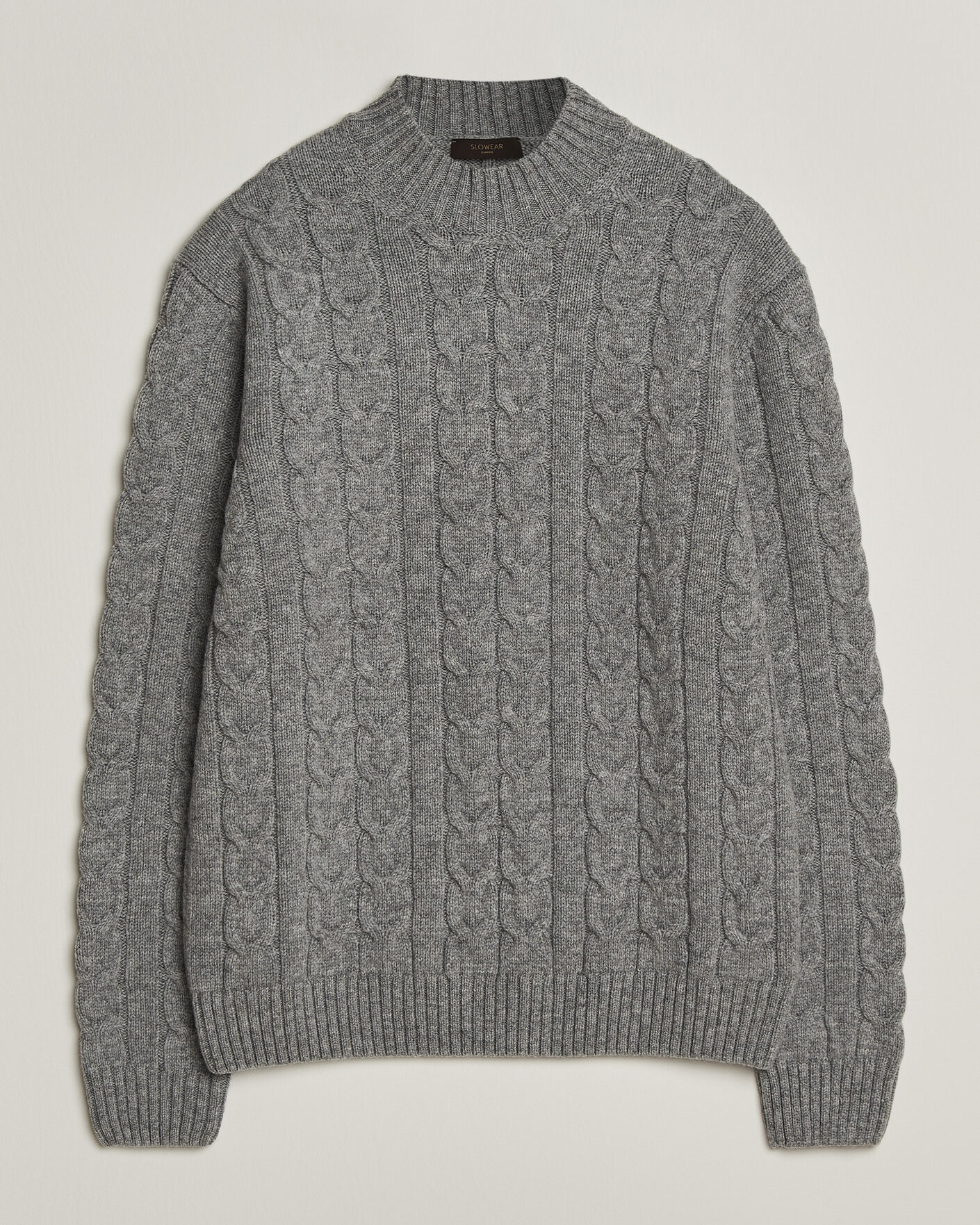 Uomini | Maglieria | Zanone | Double Cable Crew Neck Grey Melange