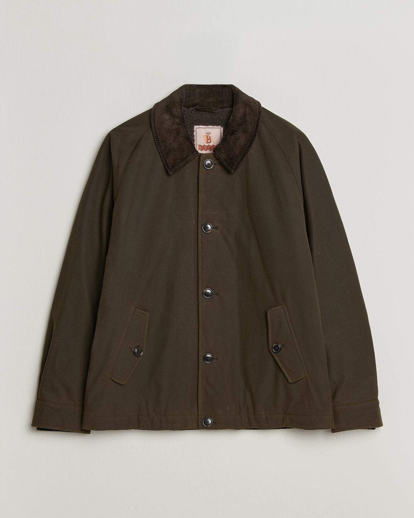 Uomini | Giacche | Baracuta | Waxed Sherling Lined Deck Jacket Deep Moss